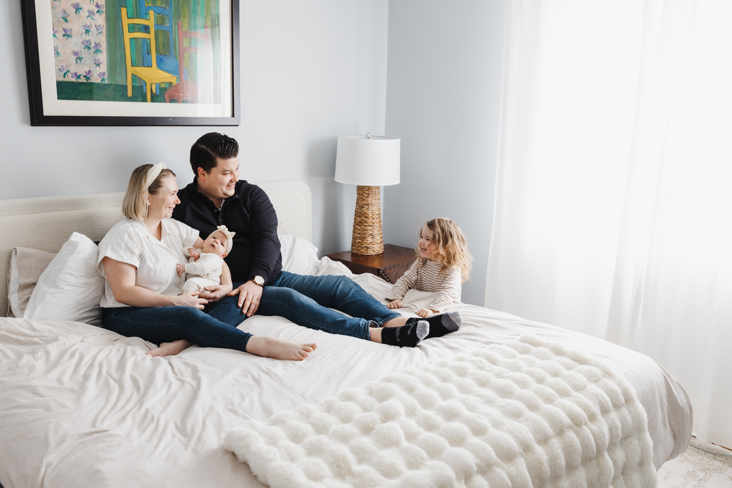 Relaxed newborn session at-home in the Junction, Toronto