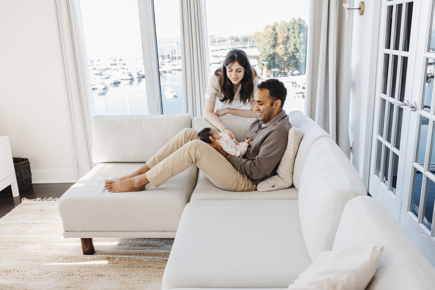 A relaxed in-home newborn session in a Toronto Condo