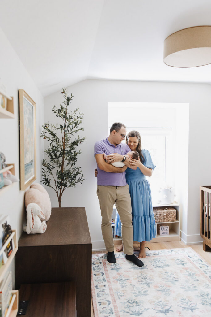 newborn baby at home Toronto lifestyle photography