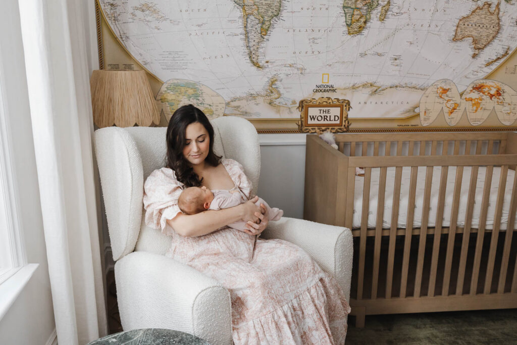 Toronto newborn photographer capturing in-home lifestyle session